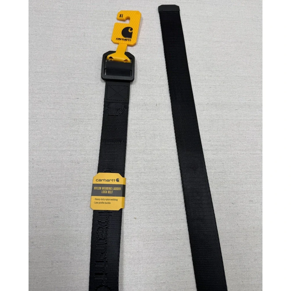 NEW Carhartt Nylon Webbing Ladder Lock Belt – Black Size XL Heavy Duty